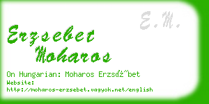 erzsebet moharos business card